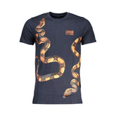 Cavalli Class Blue Cotton T-Shirt -   -  Cavalli Class.